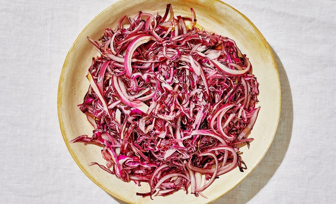 Red Cabbage and Onion&nbsp;Slaw